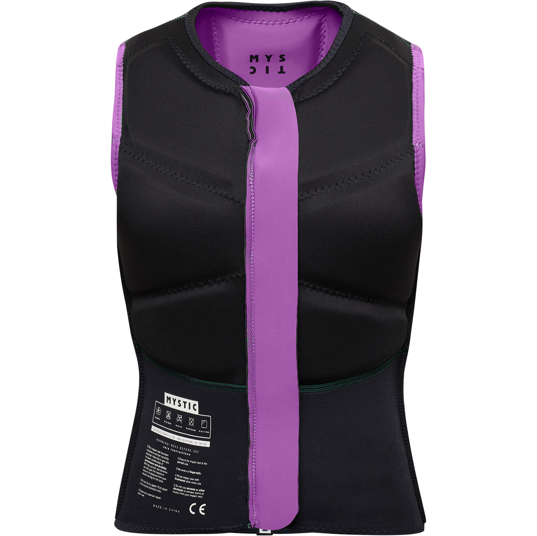 2025 Mystic Womens Star Front Zip Impact Vest 35005.230232 - Sunset Purple